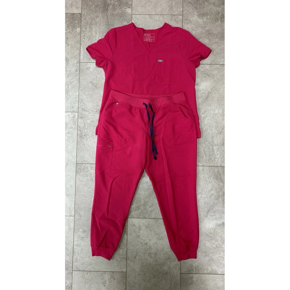 FIGS Women's XL Pink Scrub Set Catarina Zamora Jogger